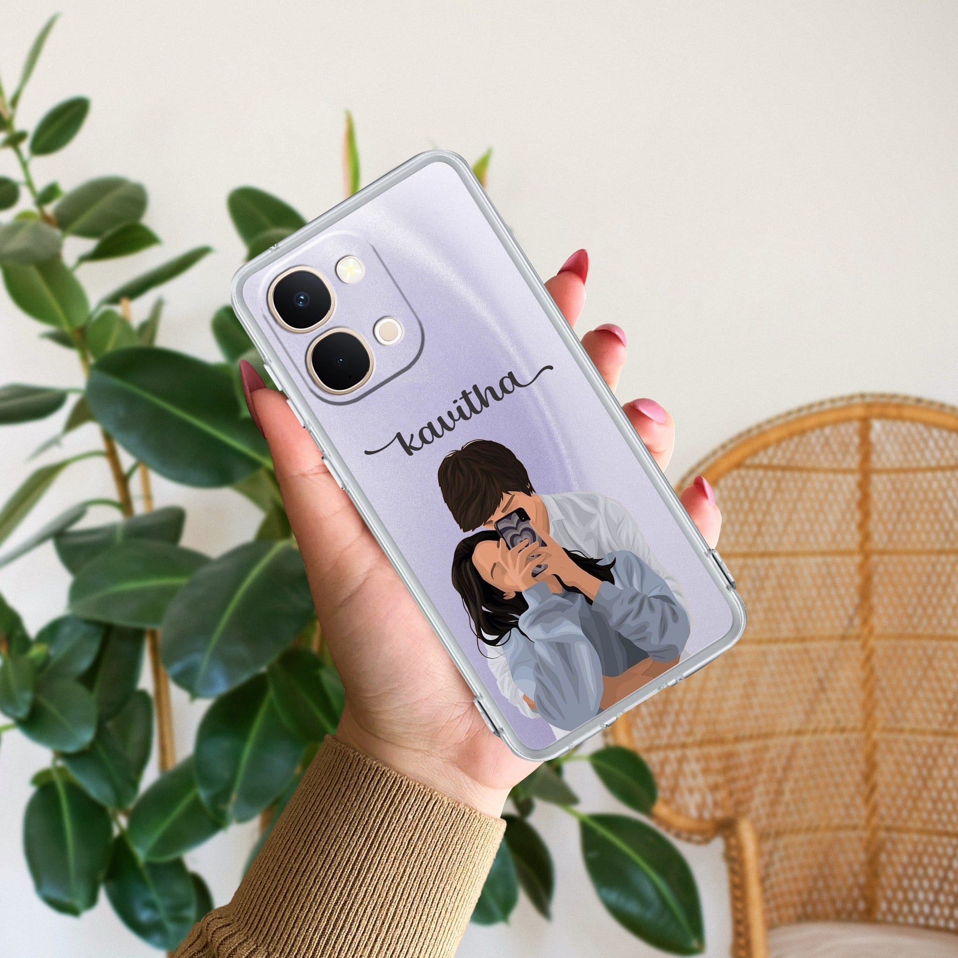 Captured Love Customize Transparent Silicon Case For Vivo T5X 5G