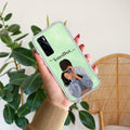 Customized luxury Mint Green leaves Transparent Silicon Case For Vivo Y22