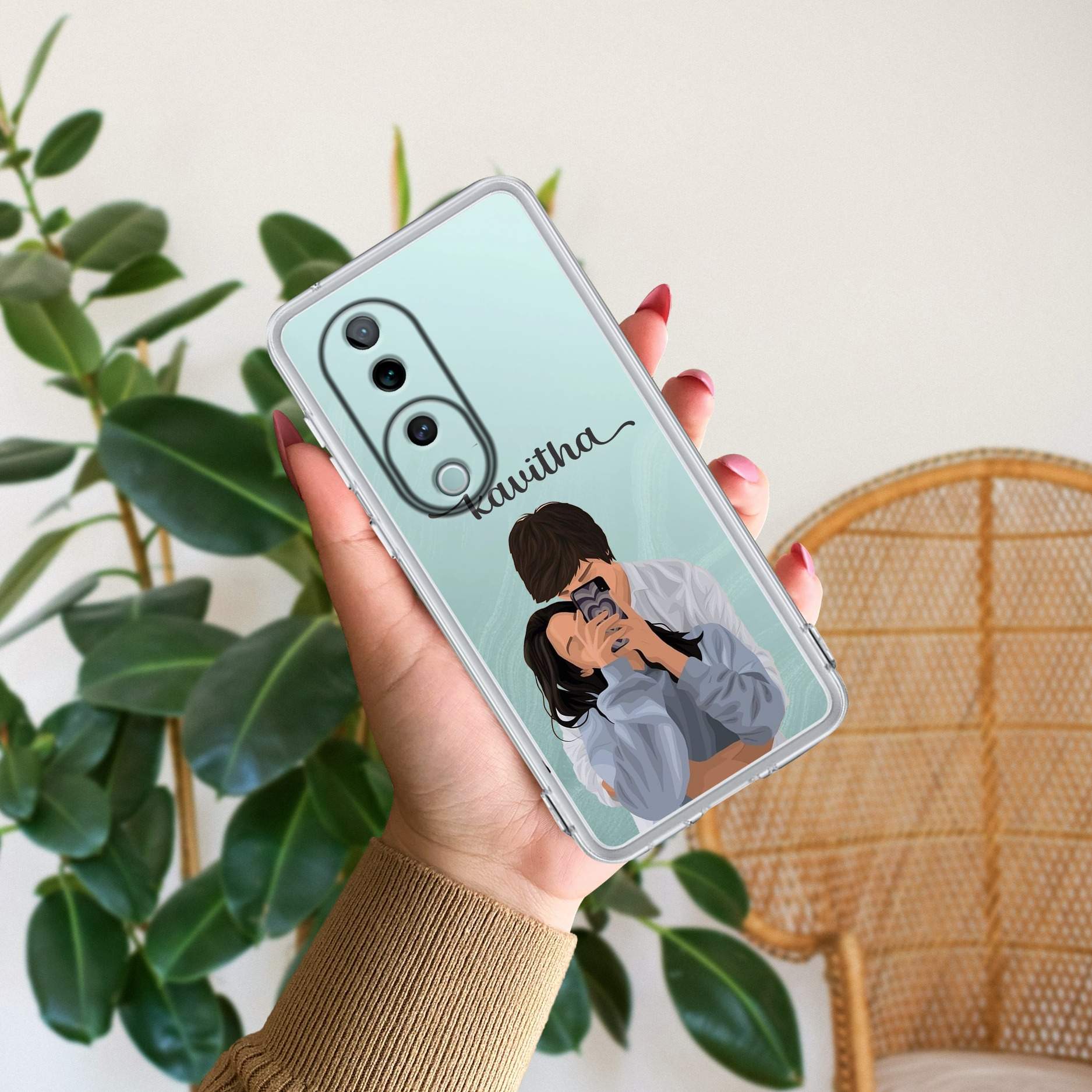 Captured Love Customize Transparent Silicon Case For Vivo