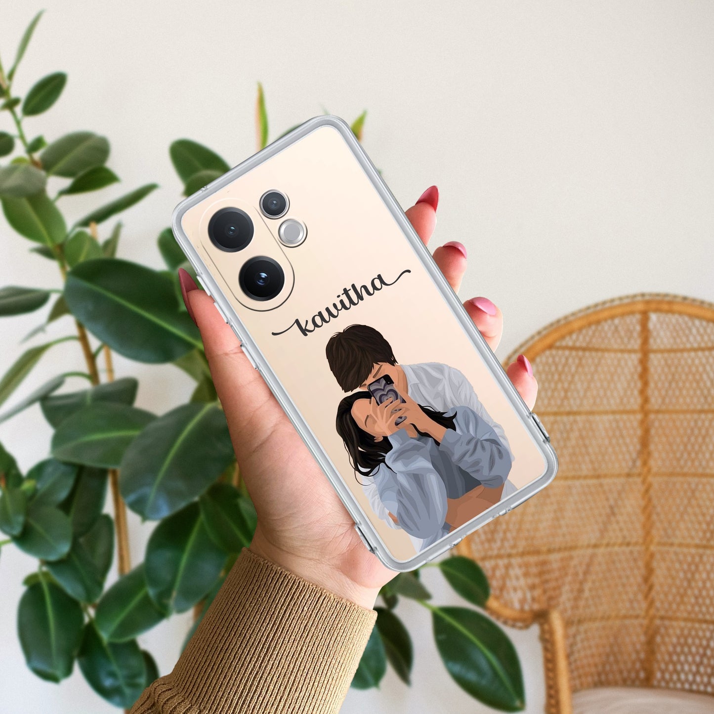 Captured Love Customize Transparent Silicon Case For Vivo