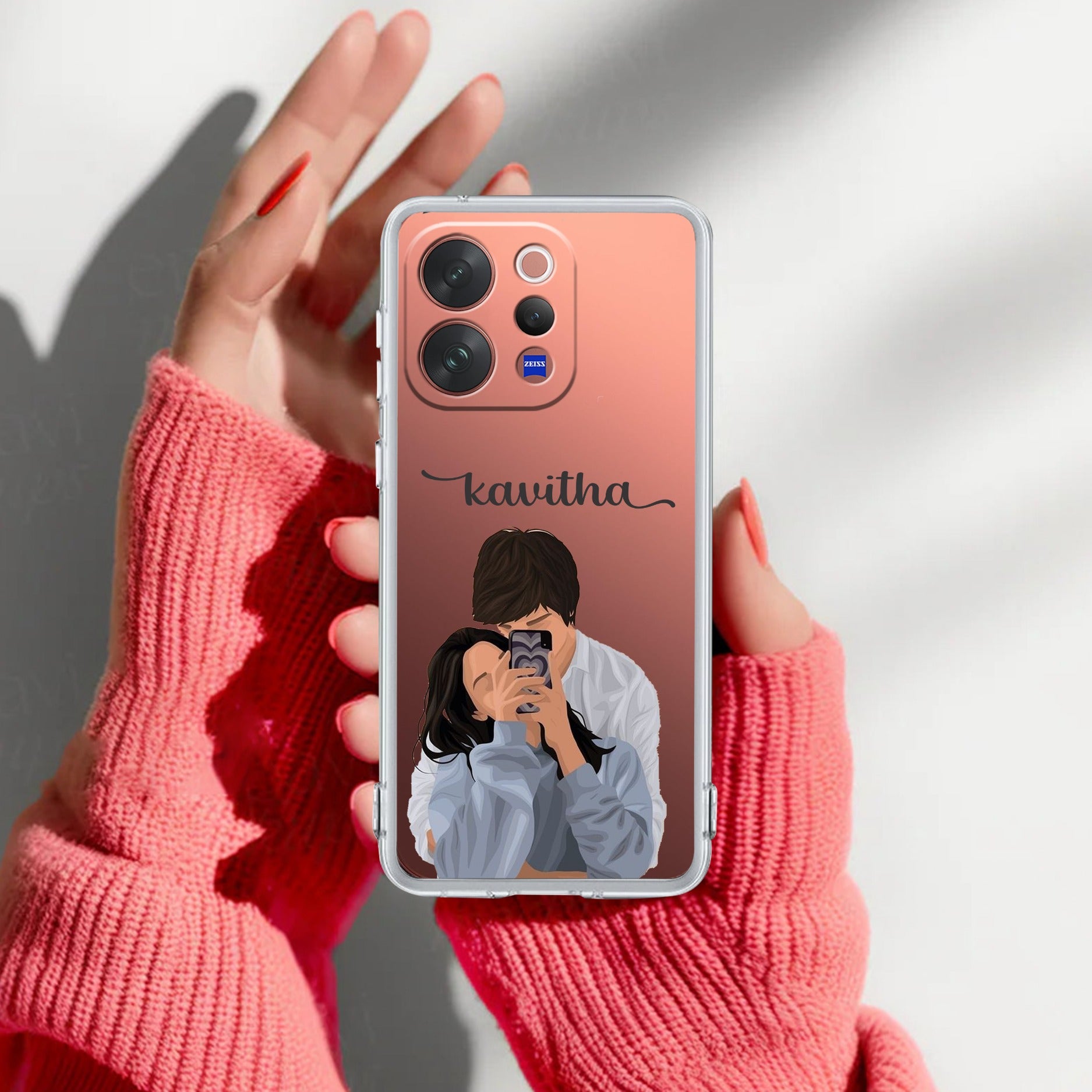 Captured Love Customize Transparent Silicon Case For Vivo V70 Elite 5G