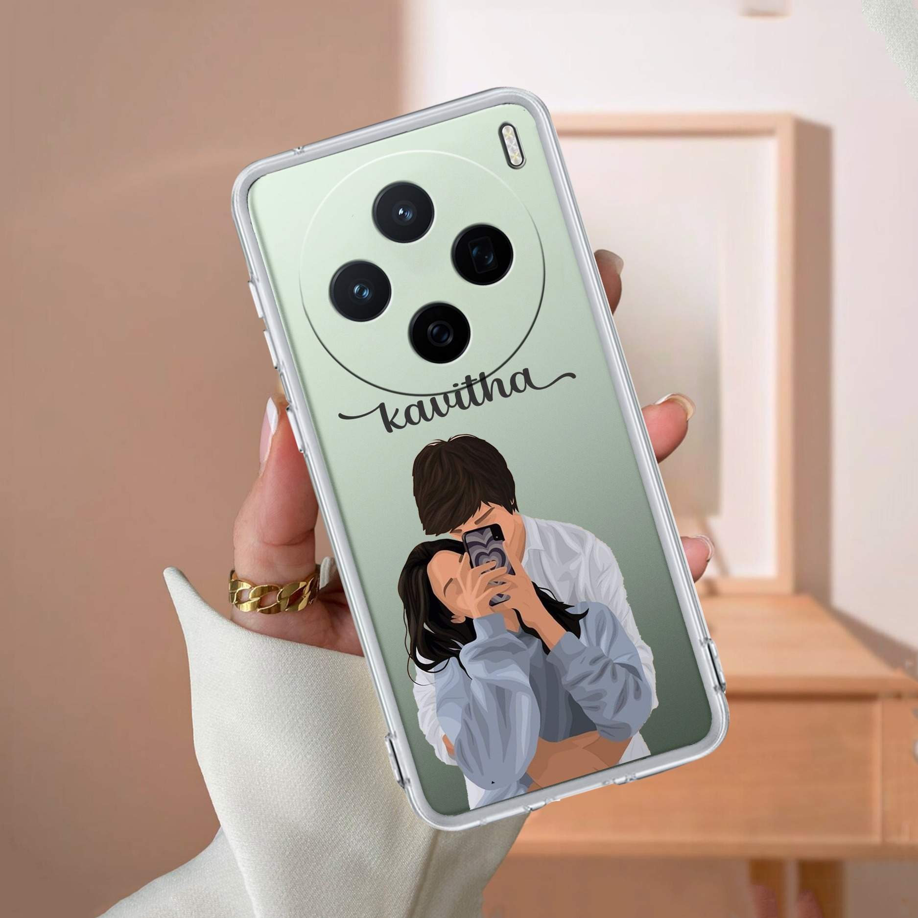 Captured Love Customize Transparent Silicon Case For Vivo