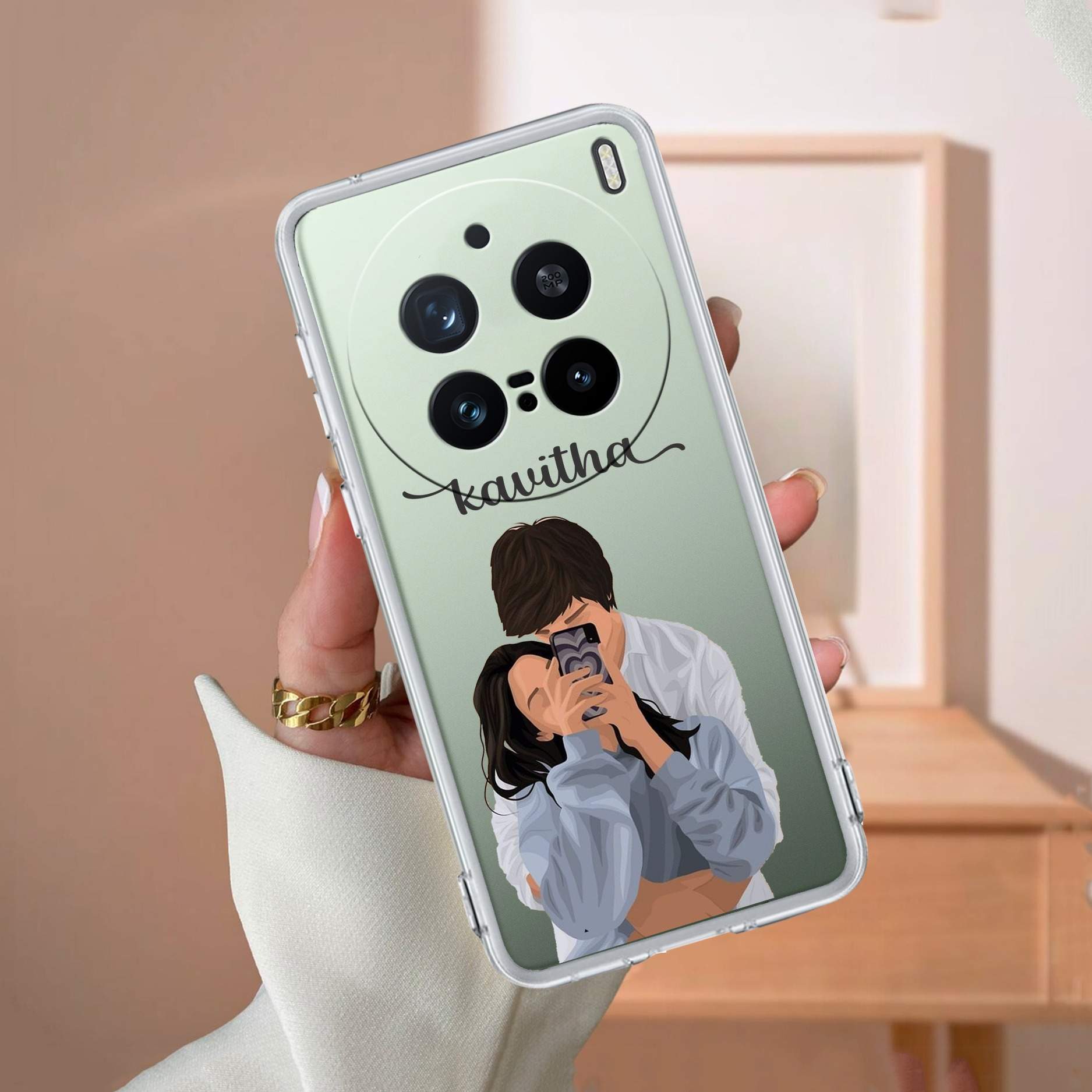 Captured Love Customize Transparent Silicon Case For Vivo
