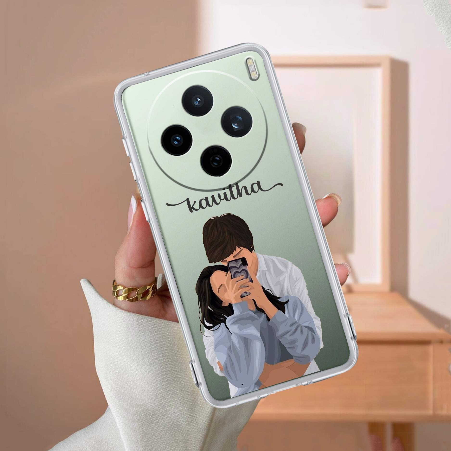 Captured Love Customize Transparent Silicon Case For Vivo