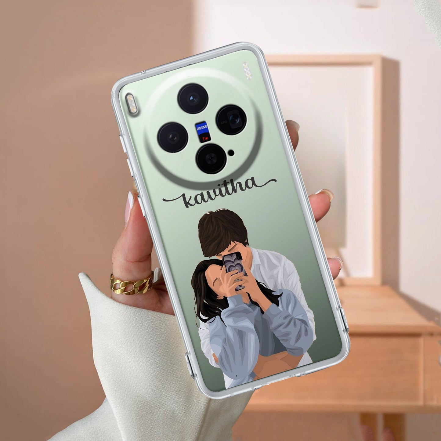 Captured Love Customize Transparent Silicon Case For Vivo