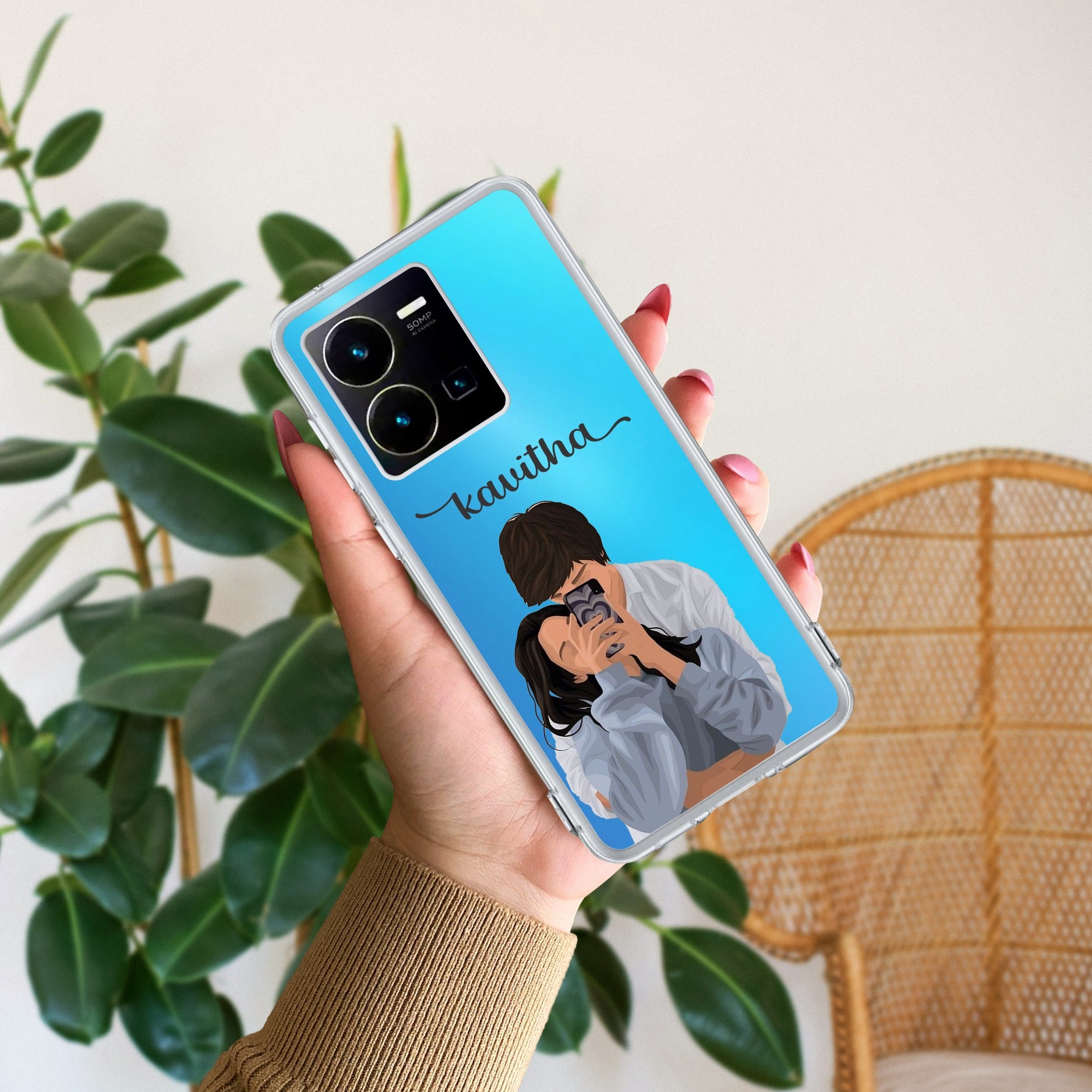 Captured Love Customize Transparent Silicon Case For Vivo Y35