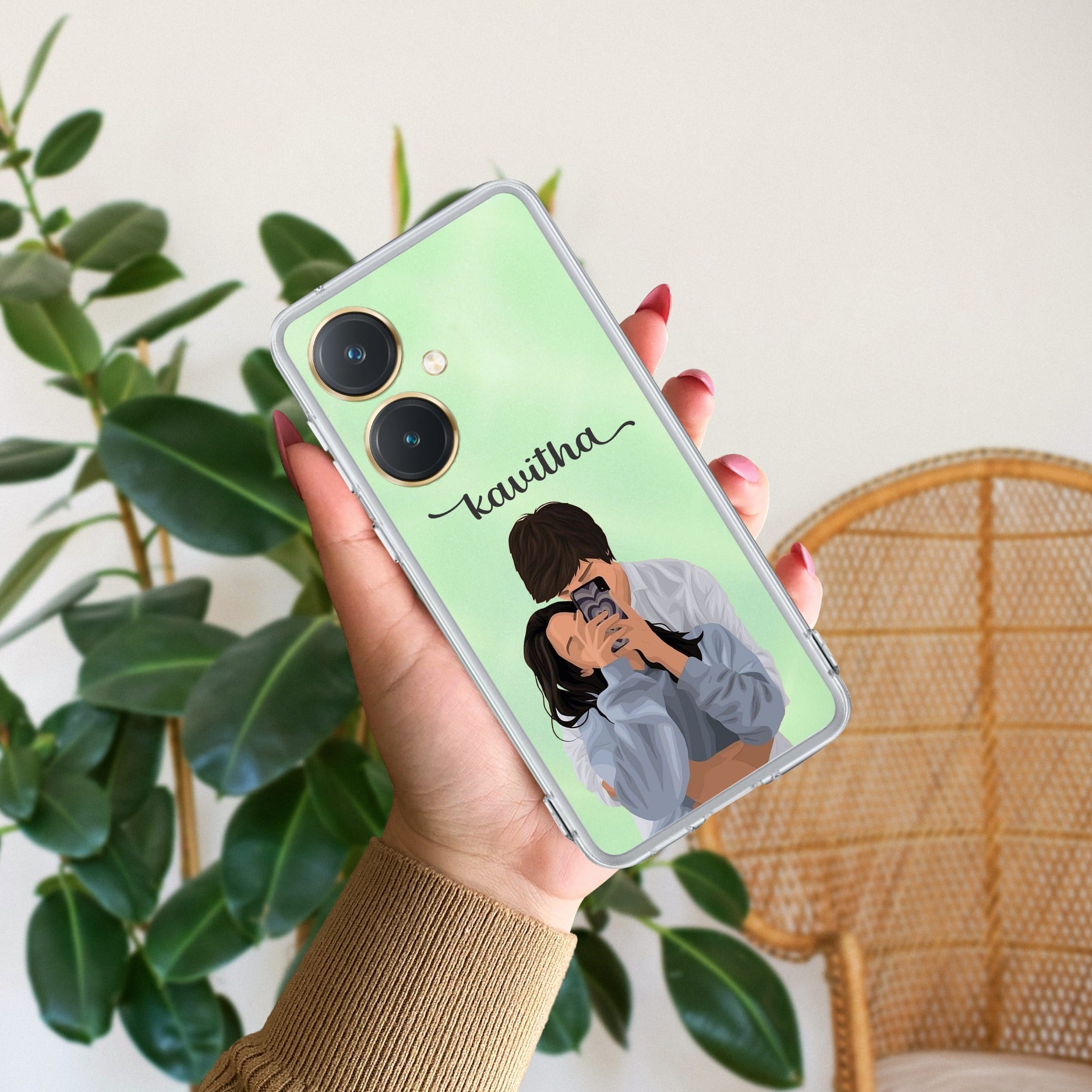 Captured Love Customize Transparent Silicon Case For Vivo Y27 4G