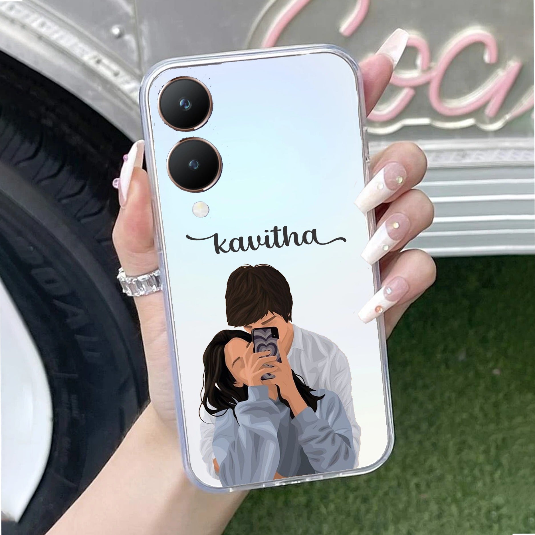Captured Love Customize Transparent Silicon Case For Vivo Y28 5G
