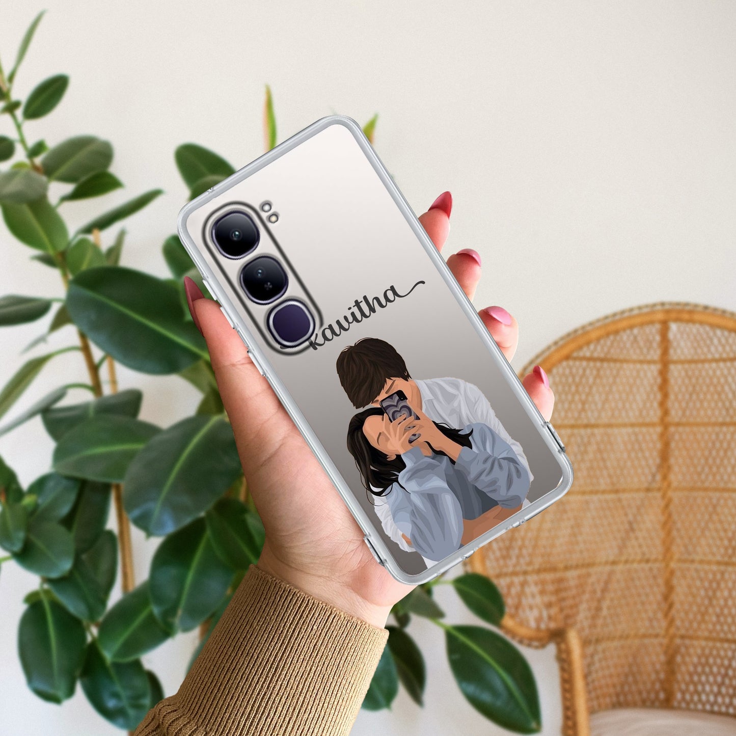 Captured Love Customize Transparent Silicon Case For Vivo