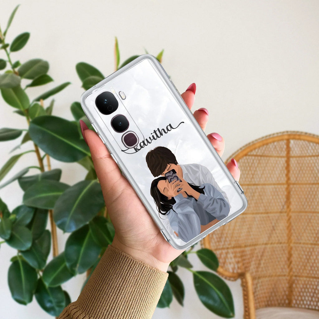 Captured Love Customize Transparent Silicon Case For Vivo - ShopOnCliQ