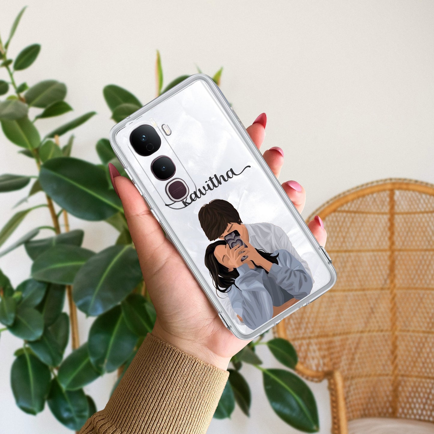 Captured Love Customize Transparent Silicon Case For Vivo