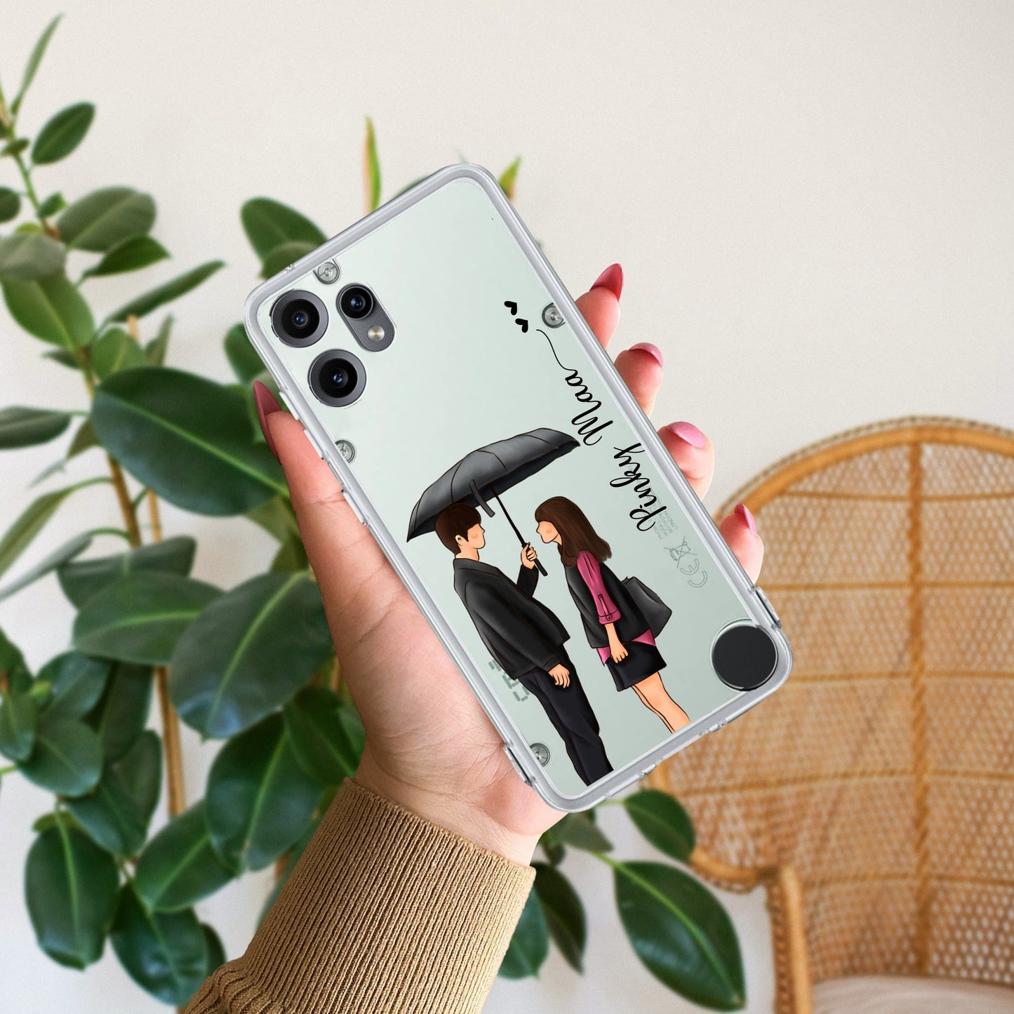 Caring Couple Customize Transparent Silicon Case For Nothing