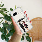 Caring Couple Customize Transparent Silicon Case For Google Pixel 8a 5G