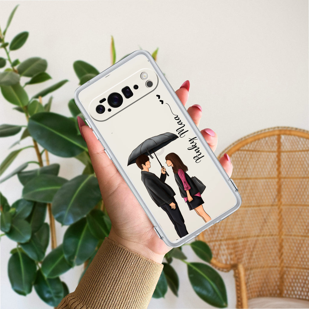 Caring Couple Customize Anti Yellow Case For Google Pixel 10 Pro XL