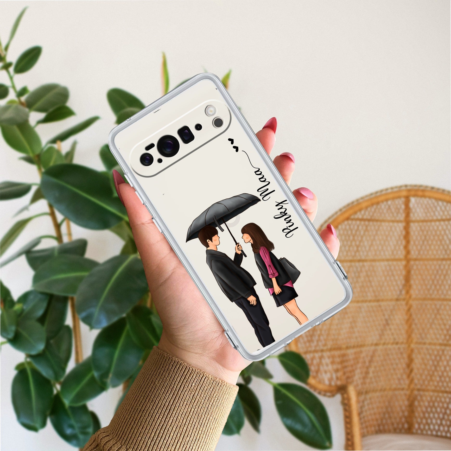 Caring Couple Customize Anti Yellow Case For Google Pixel 10 Pro XL