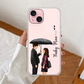 Caring Couple Customize Anti Yellow Clear Case For iPhone 14