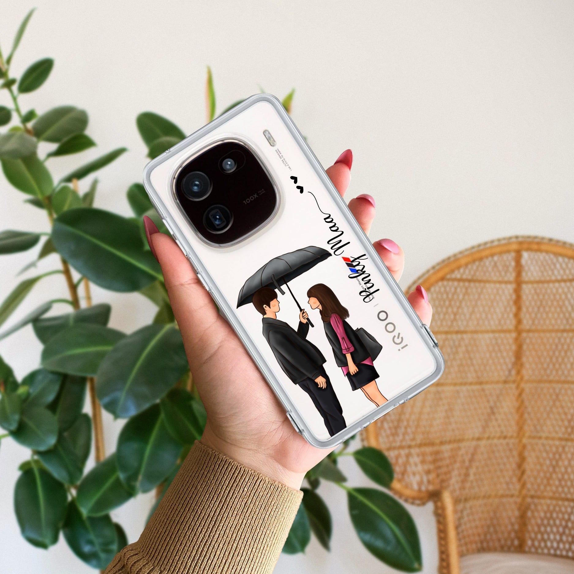 Caring Couple Customize Transparent Silicon Case For iQOO 12 5G