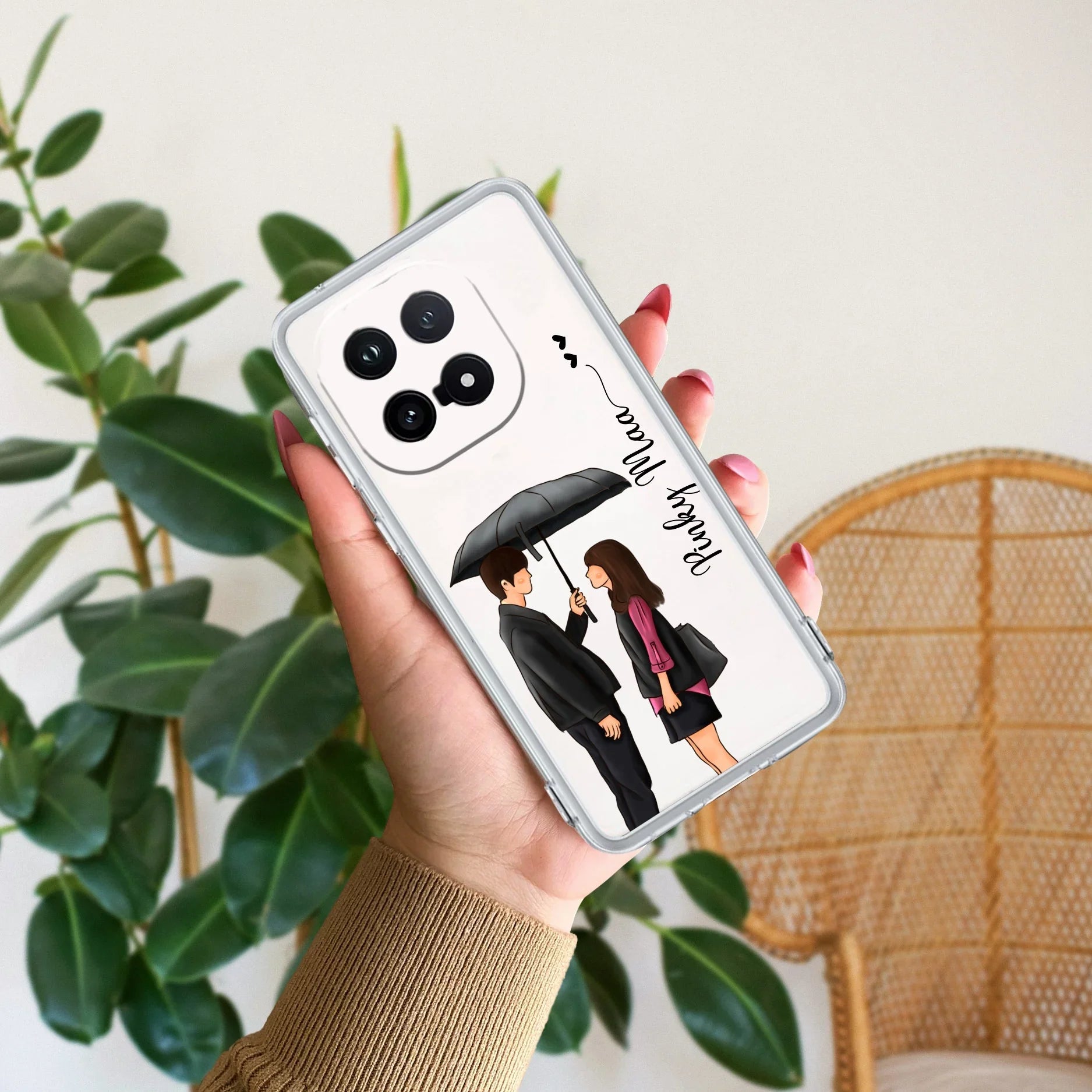 Caring Couple Customize Transparent Silicon Case For iQOO