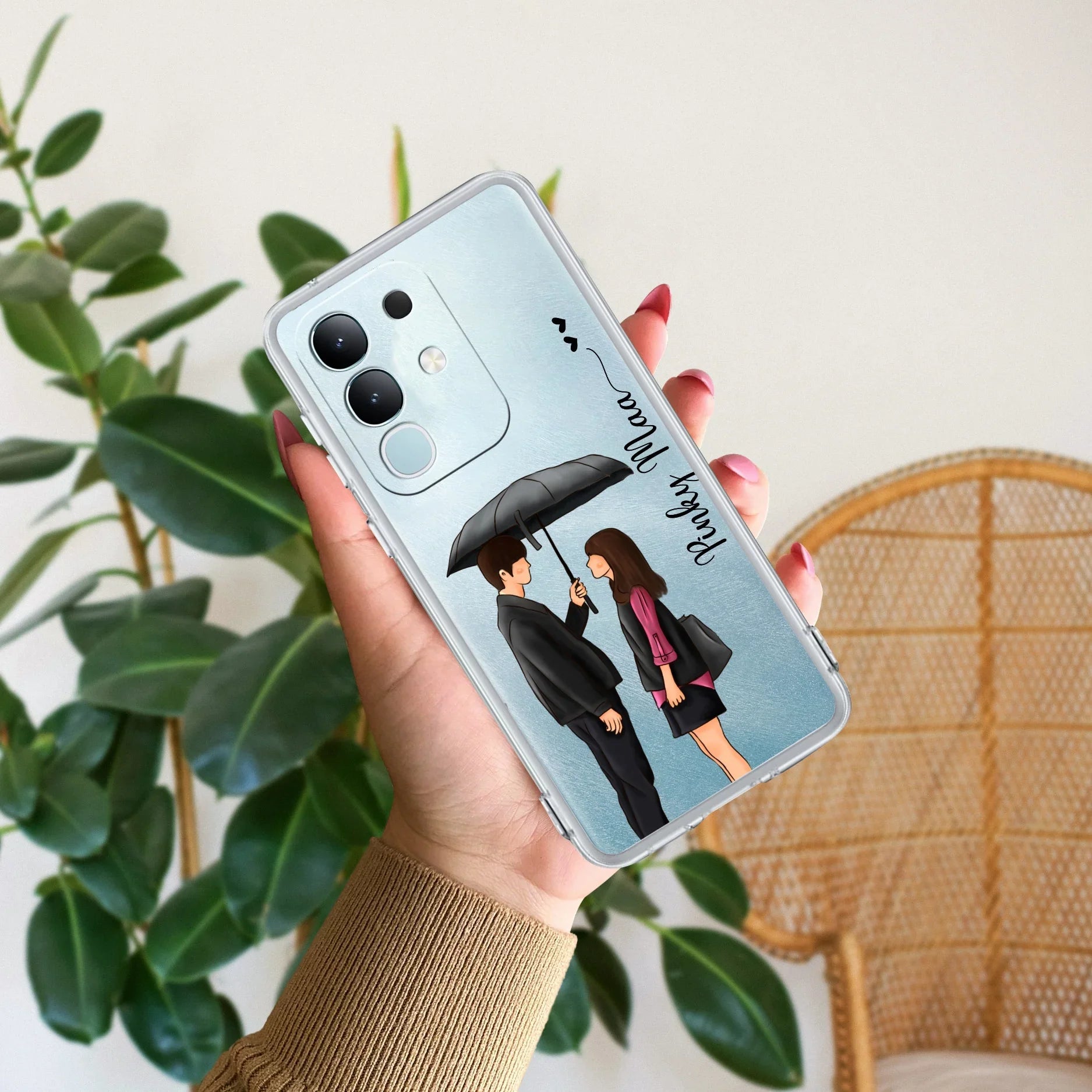 Caring Couple Customize Transparent Silicon Case For iQOO Z7 5G