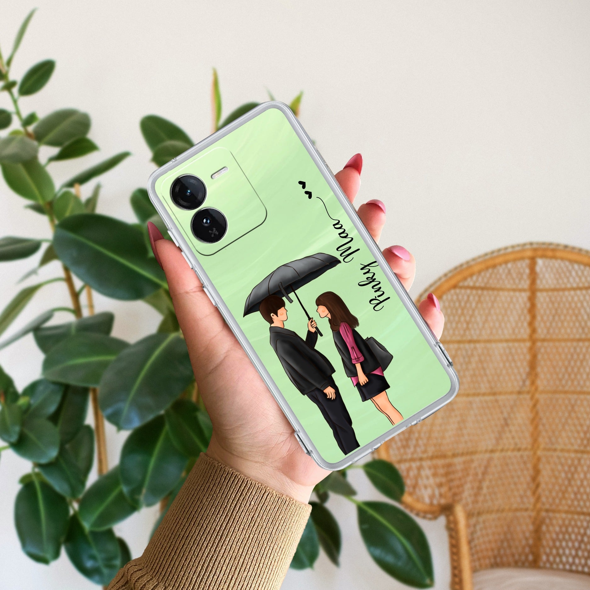 Caring Couple Customize Transparent Silicon Case For iQOO