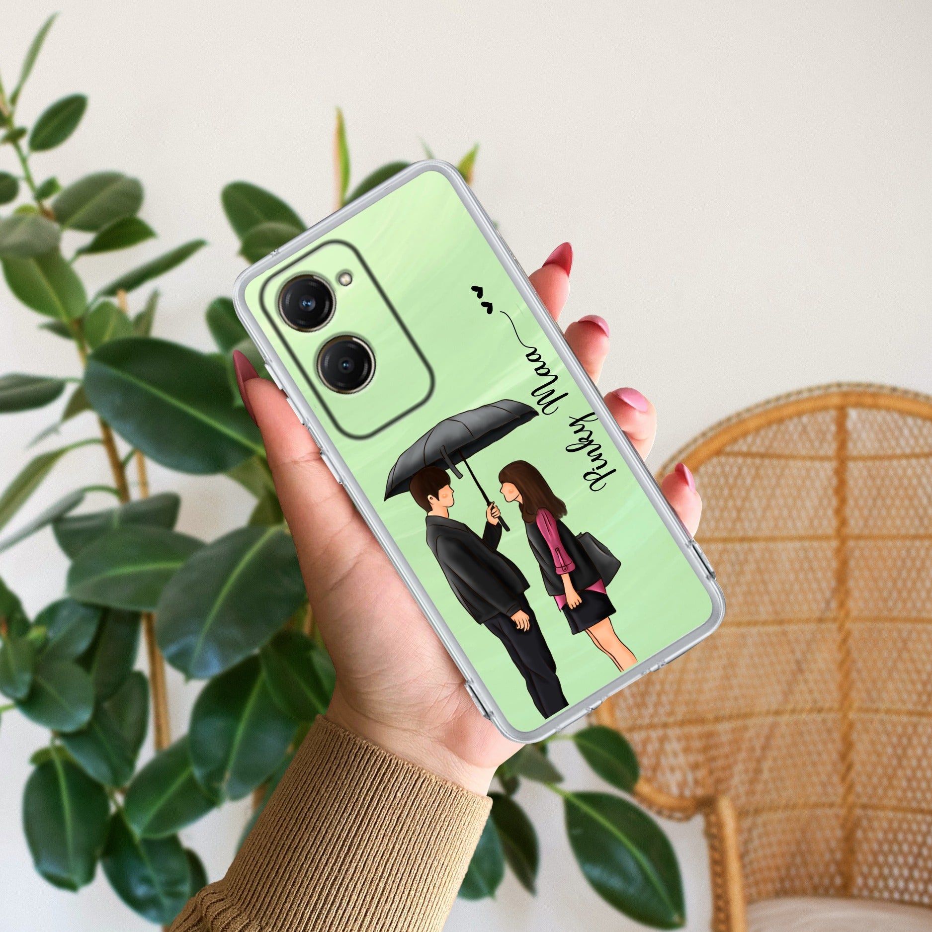 Caring Couple Customize Transparent Silicon Case For Vivo