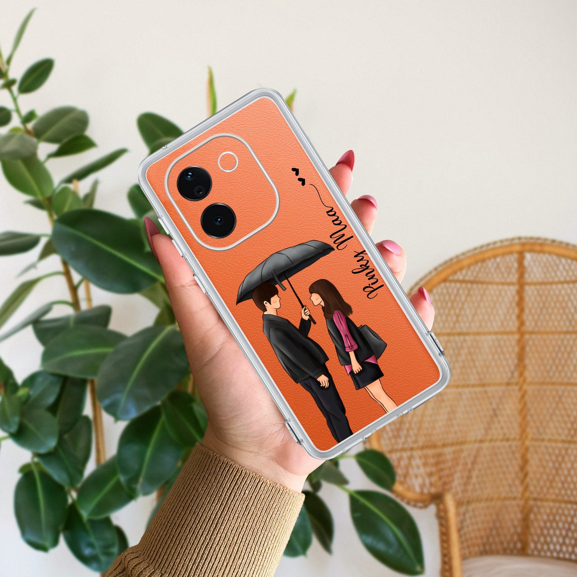 Caring Couple Customize Transparent Silicon Case For Vivo