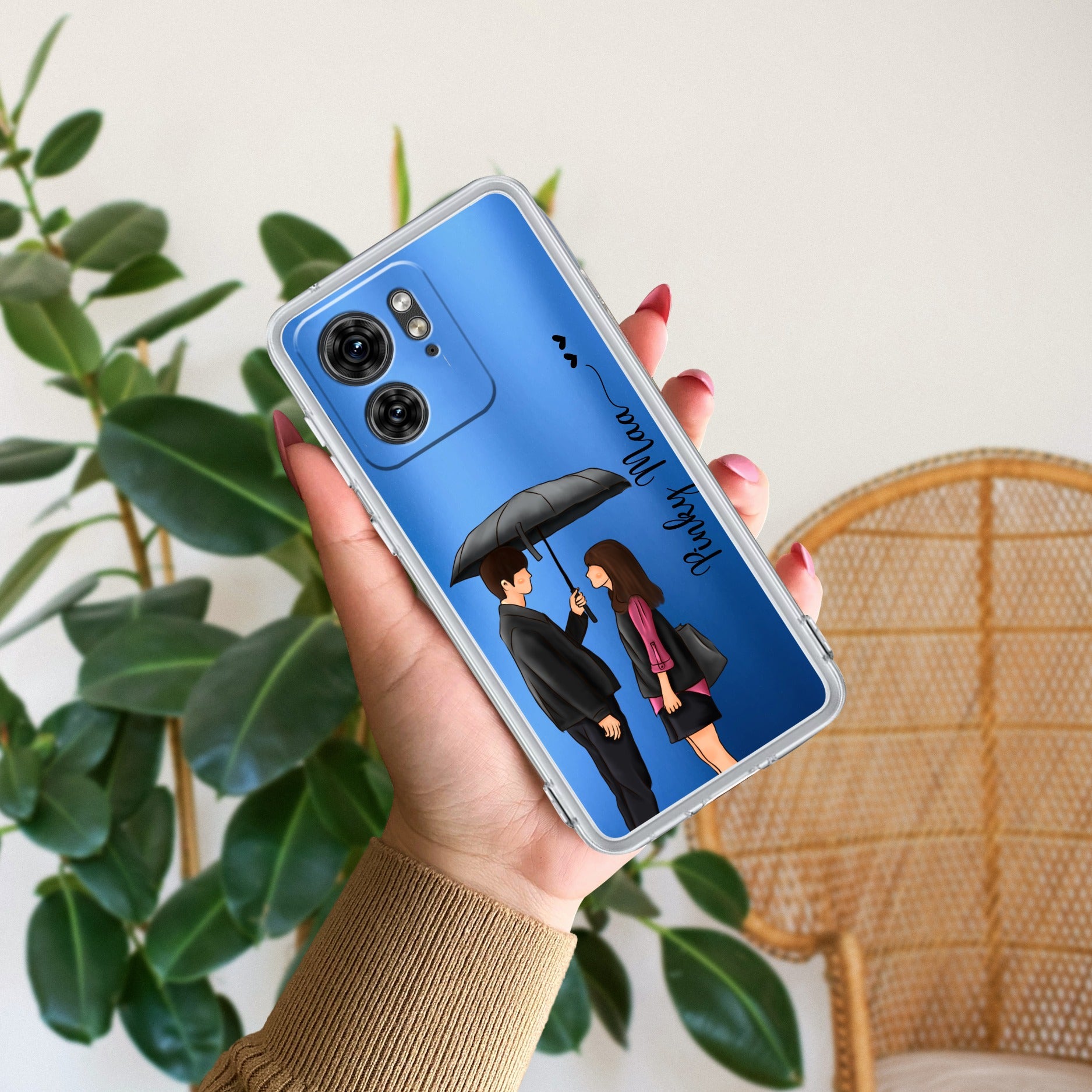Caring Couple Customize Anti Yellow Case For Motorola Edge 40 5G
