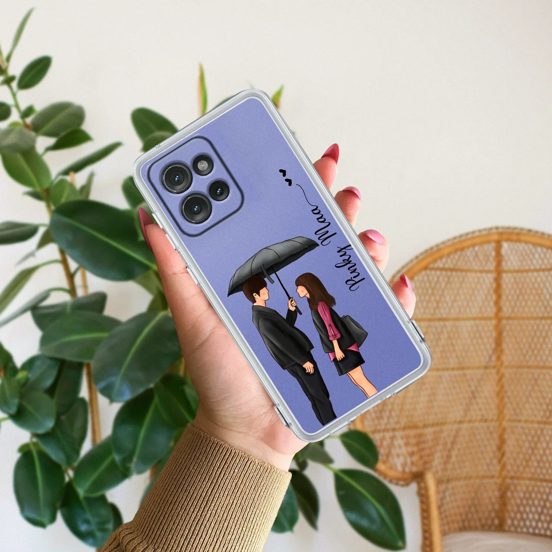 Caring Couple Customize Anti Yellow Case For Motorola Edge 60 5G