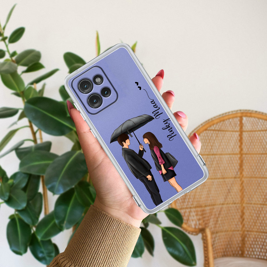 Caring Couple Customize Anti Yellow Case For Motorola Edge 50
