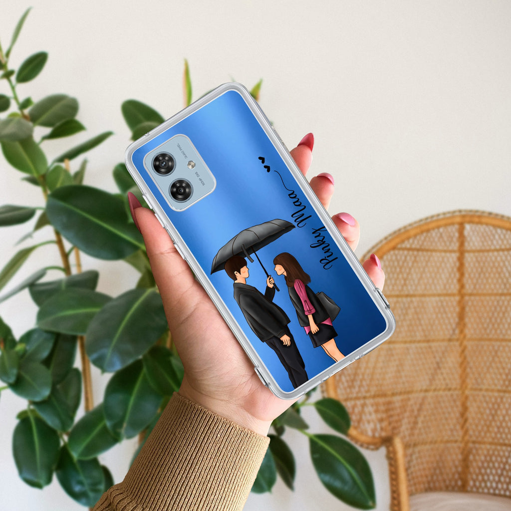 Caring Couple Customize Anti Yellow Case For Motorola G64 5G