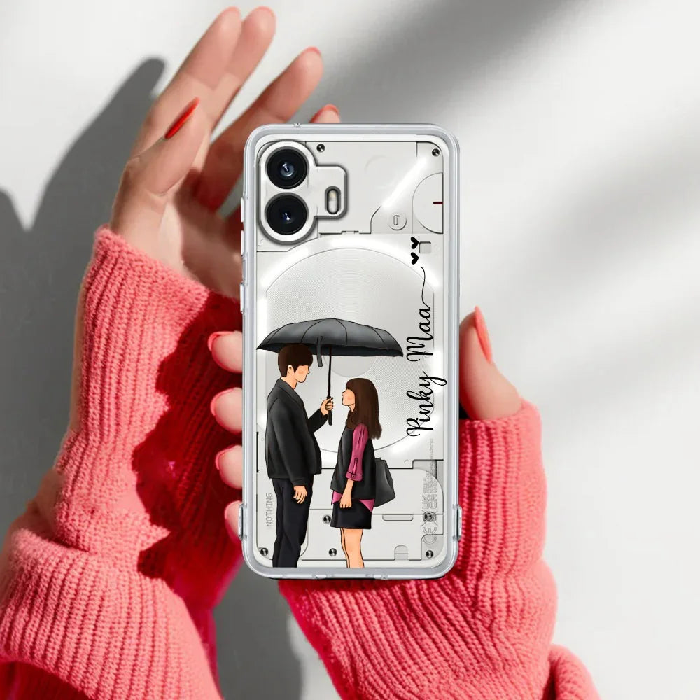 Caring Couple Customize Transparent Silicon Case For Nothing - ShopOnCliQ