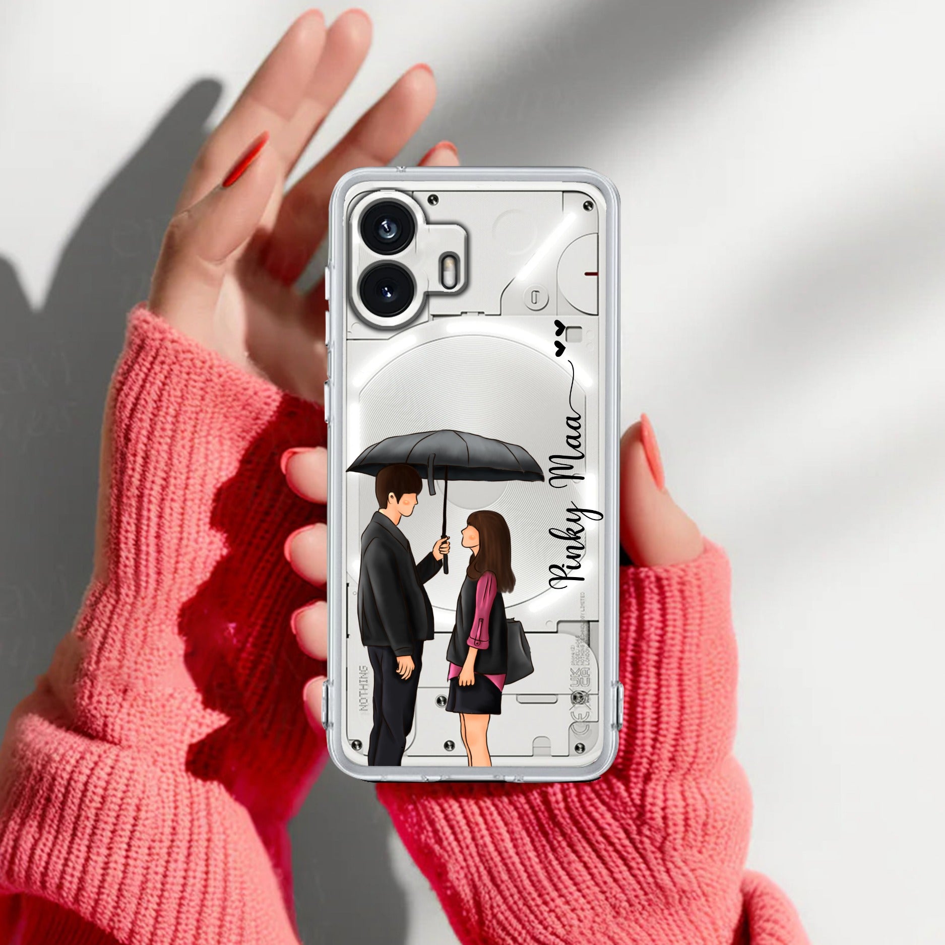 Caring Couple Customize Anti Yellow Case For Nothing Phone 2