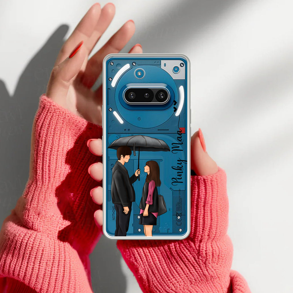 Caring Couple Customize Anti Yellow Case For Nothing Phone 3A 5G