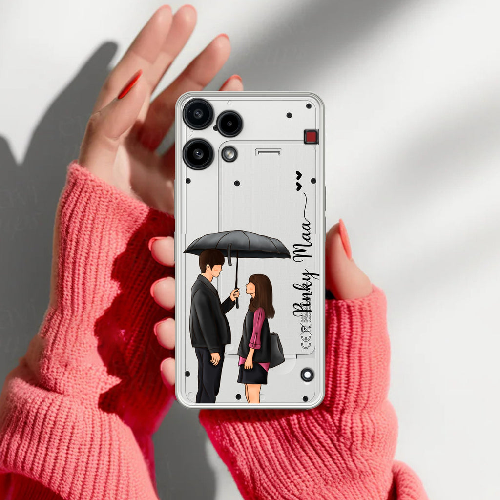 Caring Couple Customize Anti Yellow Case For Nothing Phone 3a Lite 5G