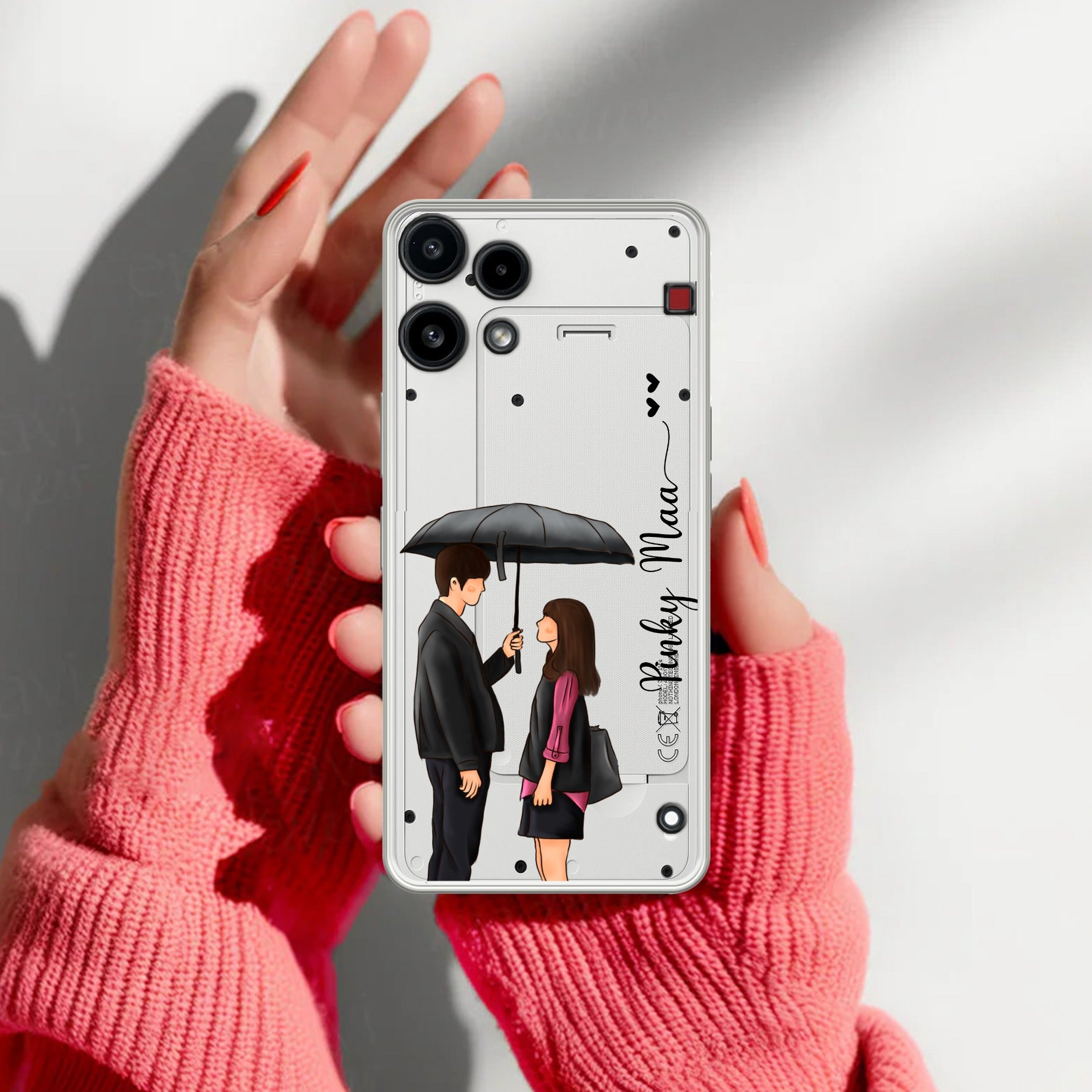 Caring Couple Customize Anti Yellow Case For Nothing Phone 3a Lite 5G