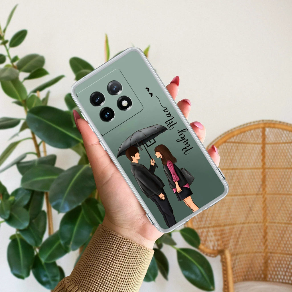 Caring Couple Customize Transparent Silicon Case For OnePlus Nord 2 5G