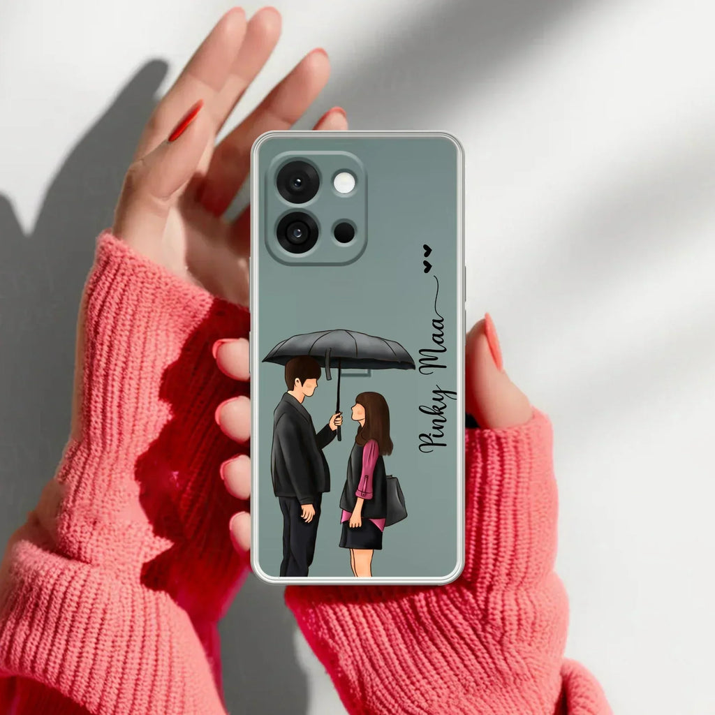 Caring Couple Customize Transparent Silicon Case For OnePlus 13s 5G