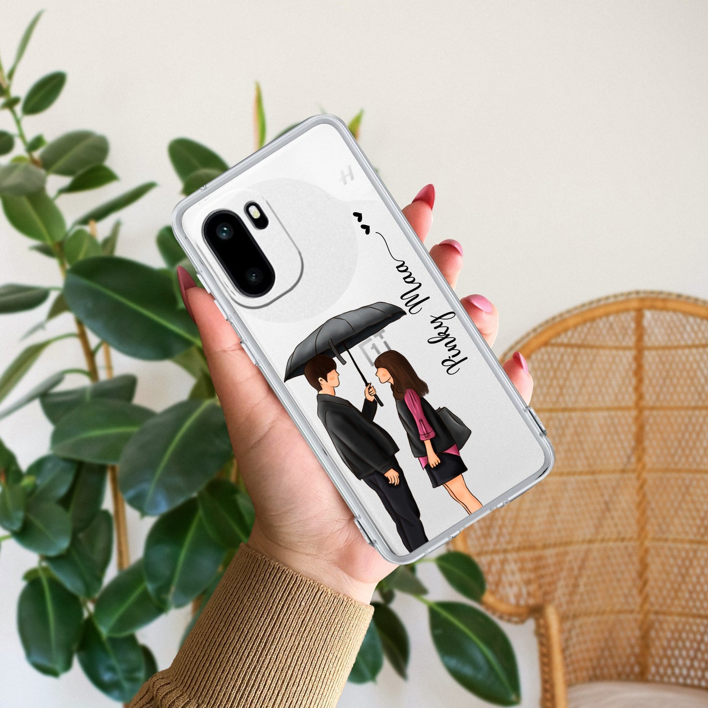 Caring Couple Customize Transparent Silicon Case For OnePlus