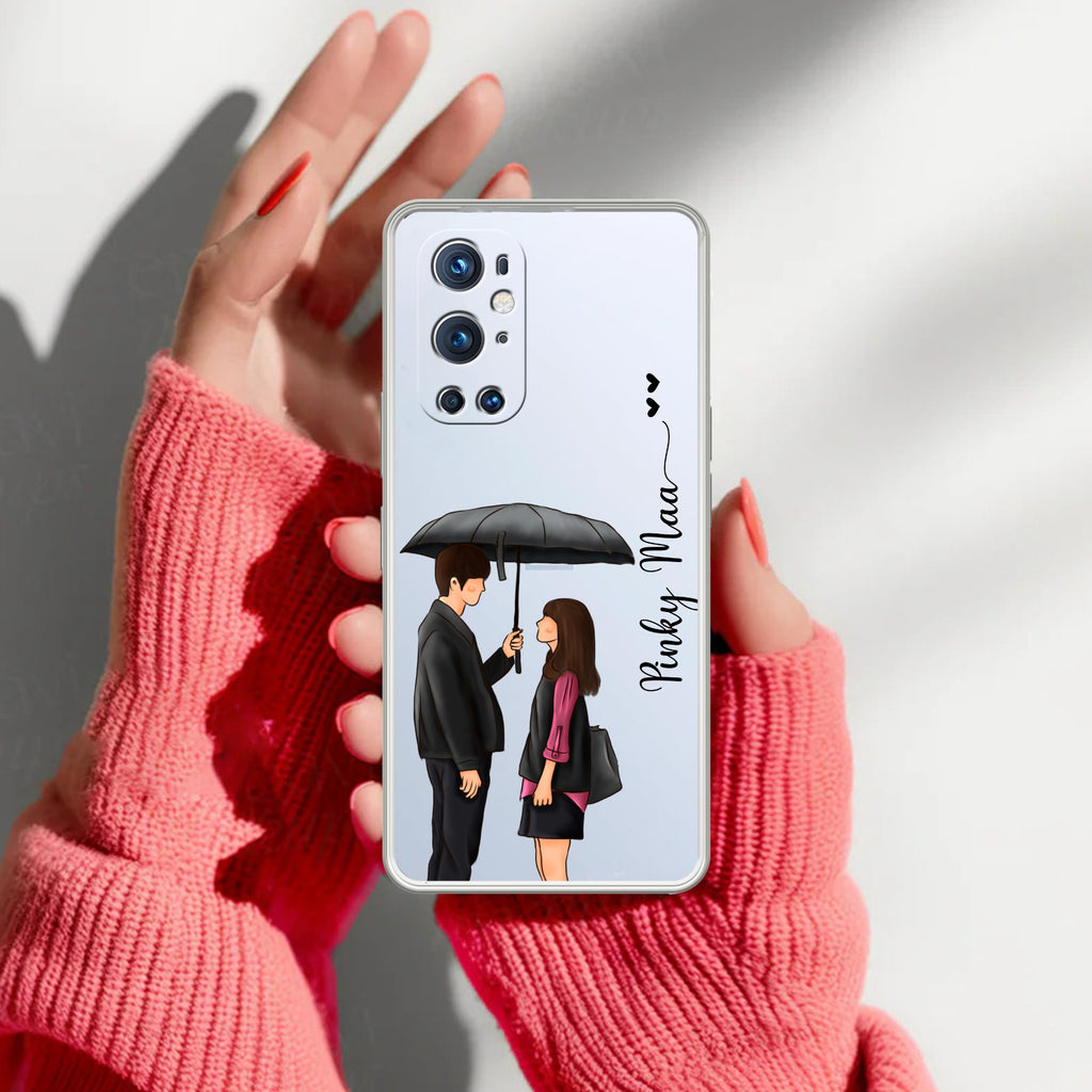 Caring Couple Customize Anti Yellow Case For OnePlus 9 Pro