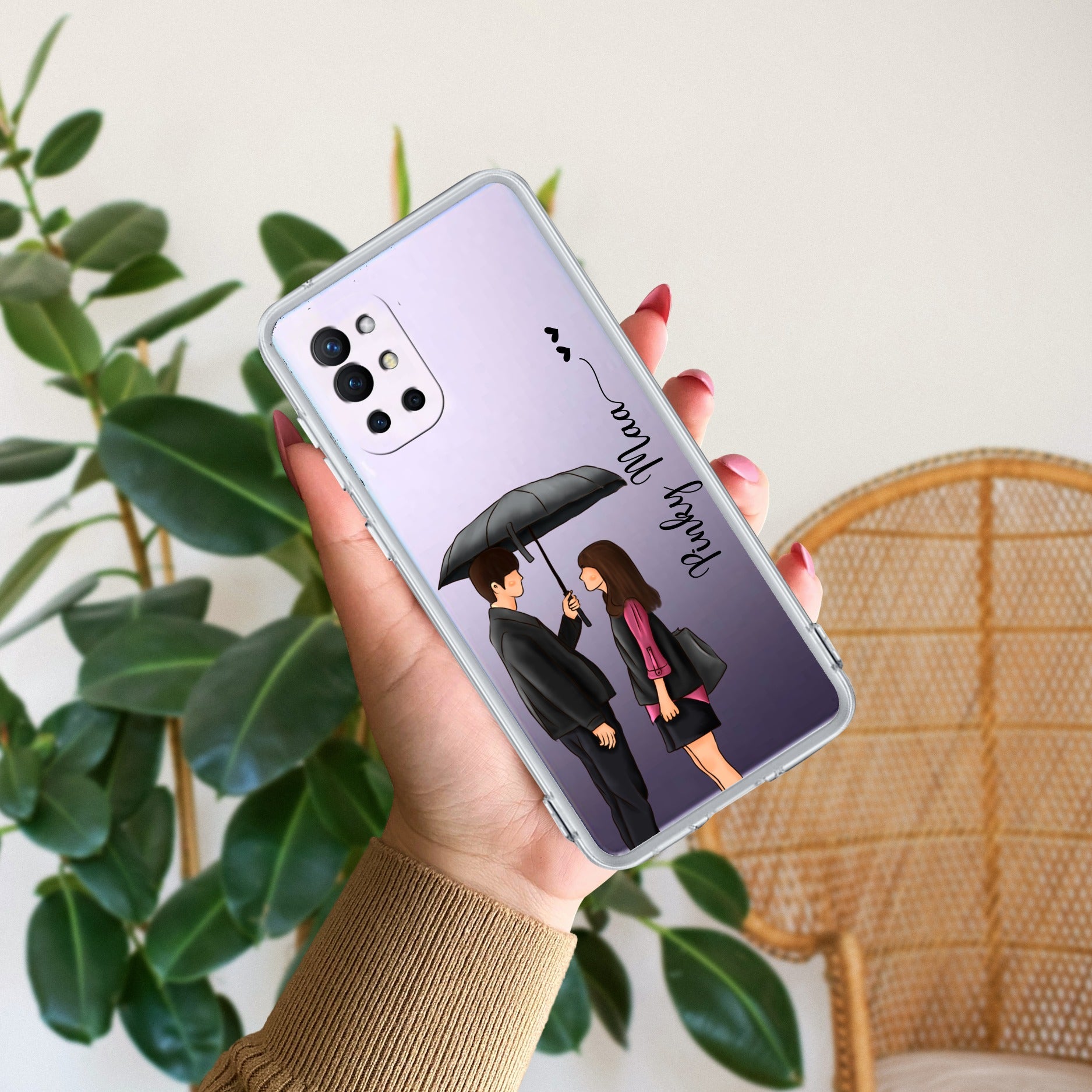 Caring Couple Customize Anti Yellow Case For OnePlus 8t / OnePlus 9R