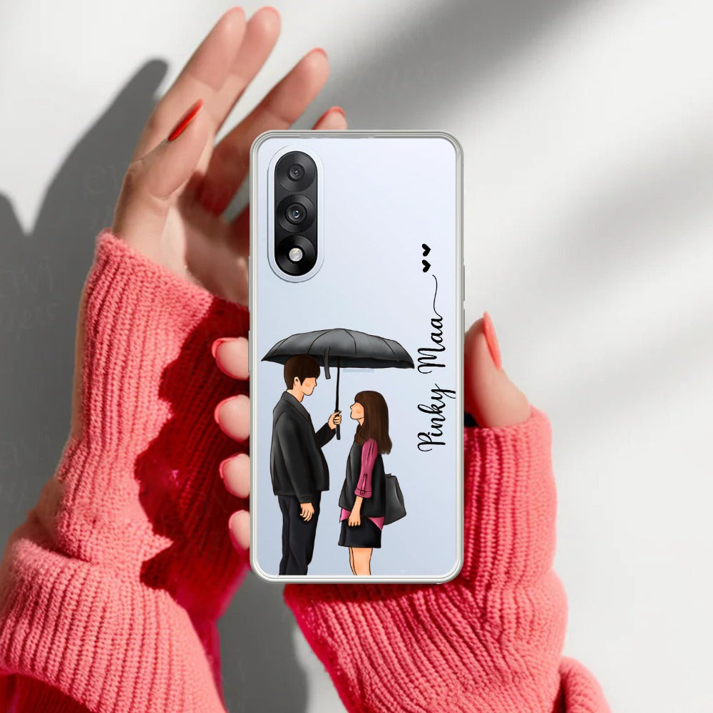 Caring Couple Customize Transparent Silicon Case For OnePlus