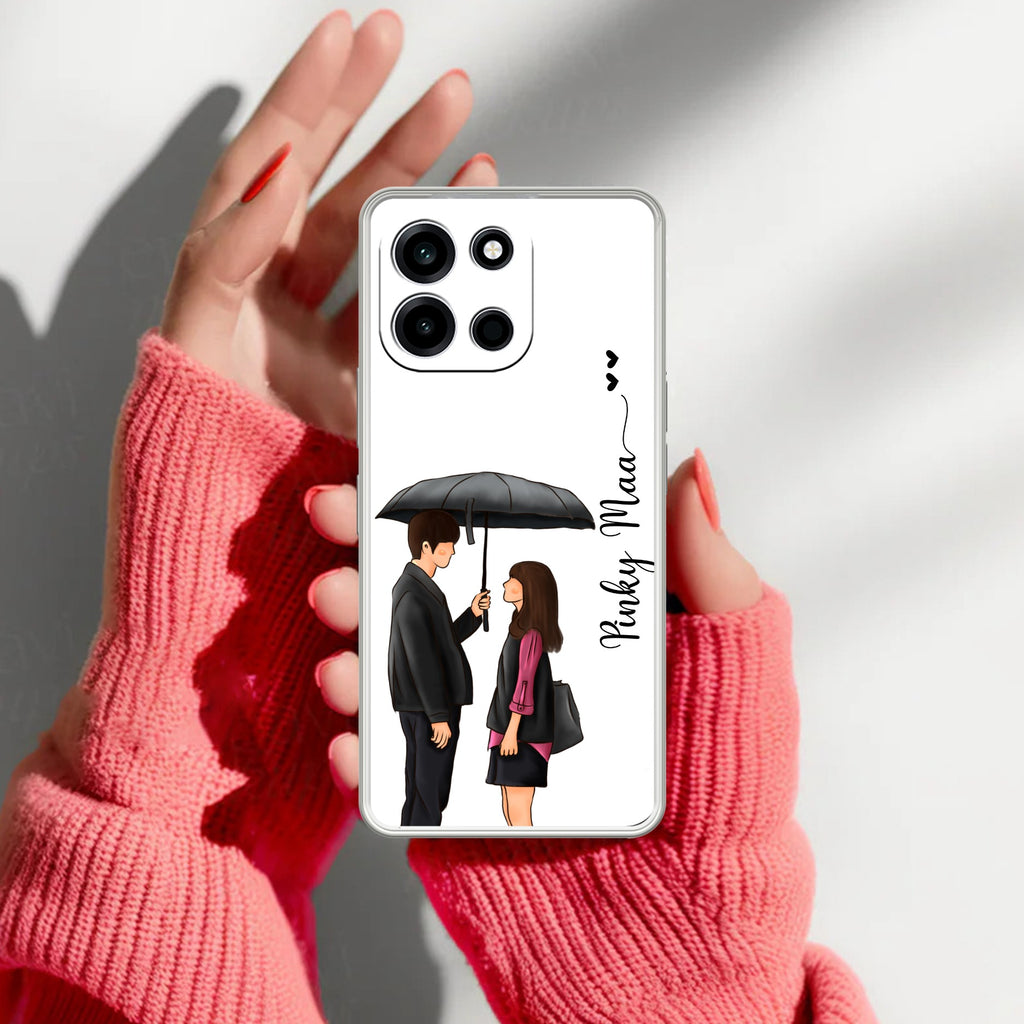 Caring Couple Customize Transparent Silicon Case For OnePlus Nord 6 5G