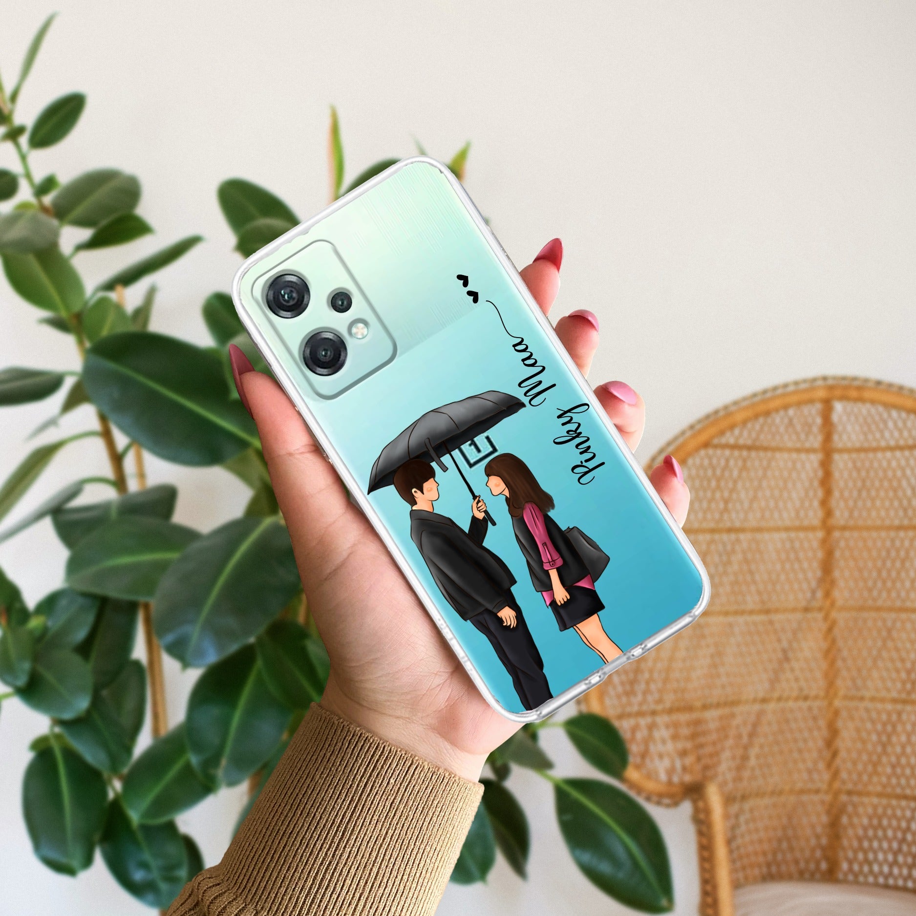 Caring Couple Customize Transparent Silicon Case For OnePlus