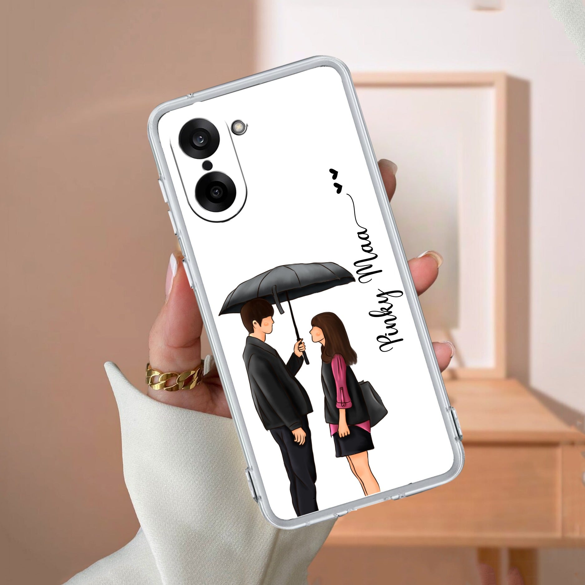 Caring Couple Customize Transparent Silicon Case For OnePlus