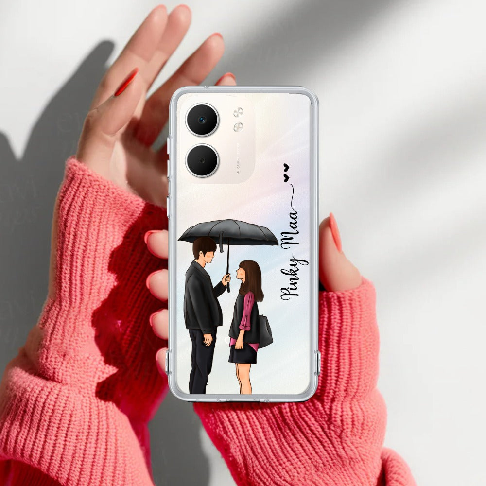 Caring Couple Customize Transparent Silicon Case For Oppo