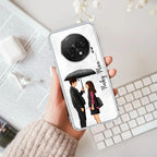 Caring Couple Customize Transparent Silicon Case For Oppo Reno 12 5G
