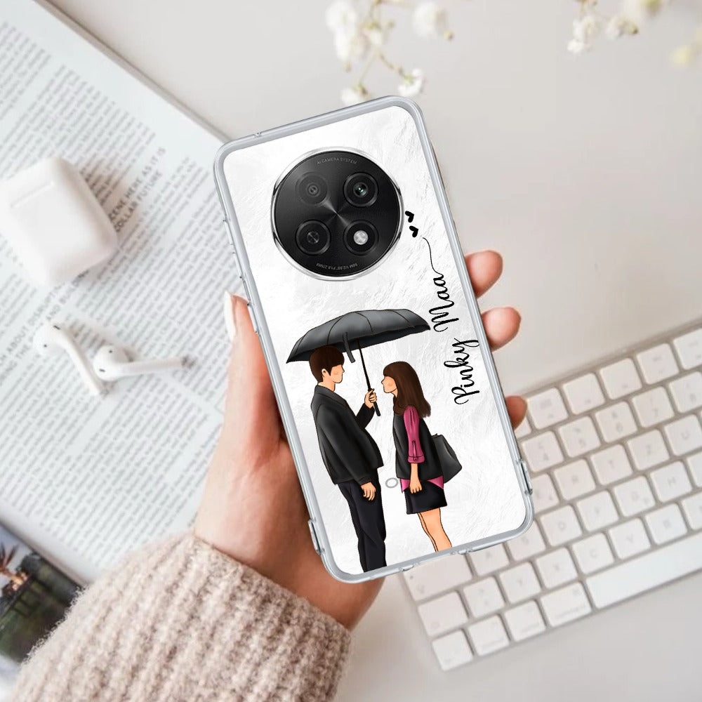 Caring Couple Customize Transparent Silicon Case For Oppo