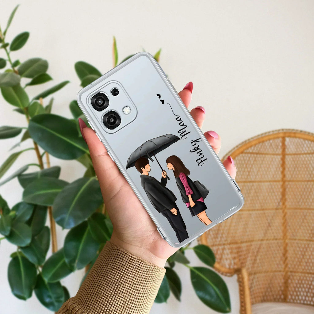 Caring Couple Customize Transparent Silicon Case For Oppo A5X 5G