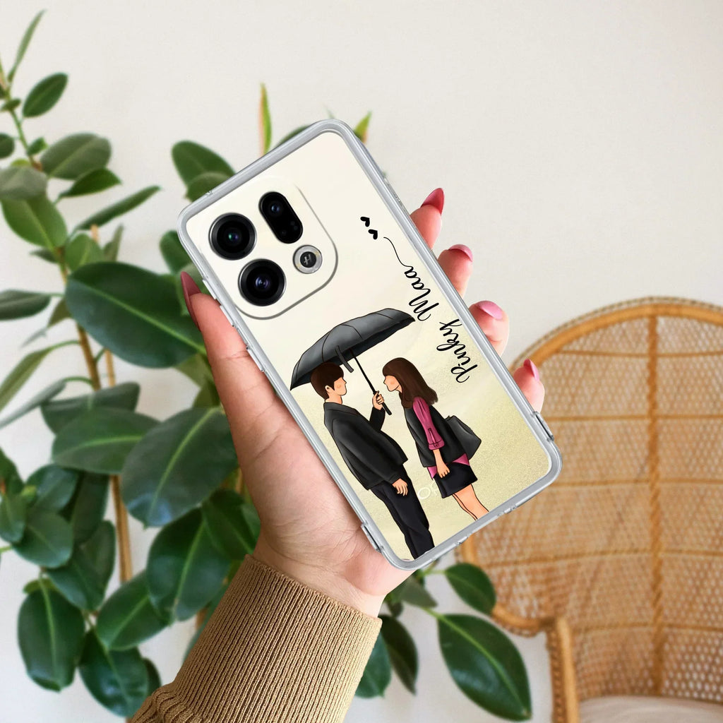 Caring Couple Customize Transparent Silicon Case For Oppo Find X9 5G