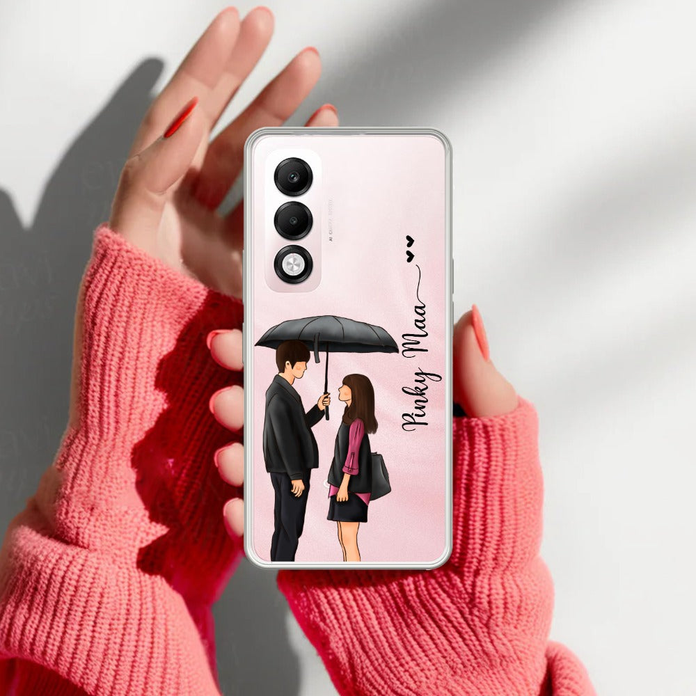Caring Couple Customize Transparent Silicon Case For Oppo